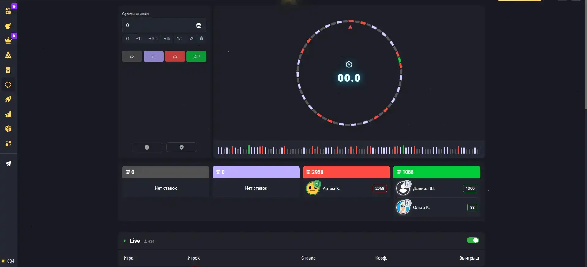 Турнирная таблица с призовым фондом в казино Фугу